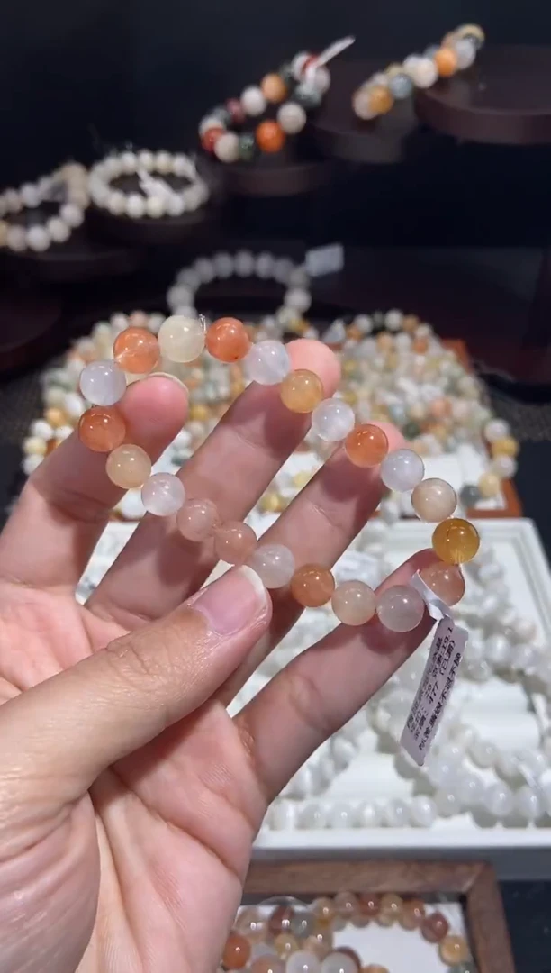 未镶嵌手串水晶33号链接-8咪+ 兔毛水晶