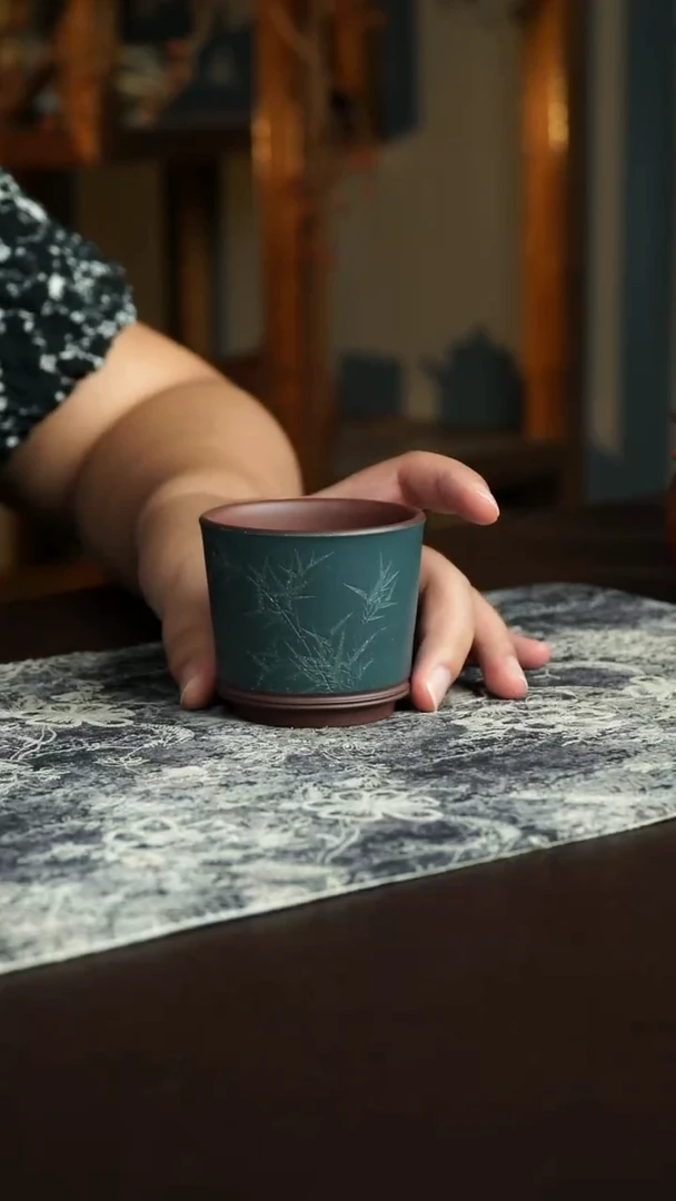 茶杯紫砂90号宜兴紫砂原矿作品140毫升