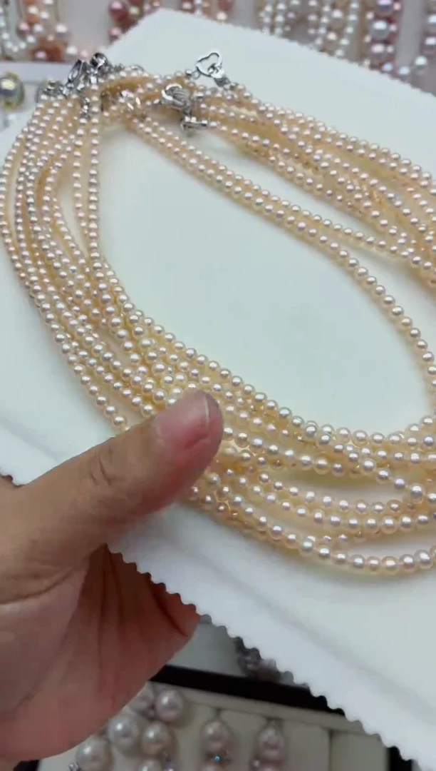 淡水珍珠合金项链多样性发其一，非无暇