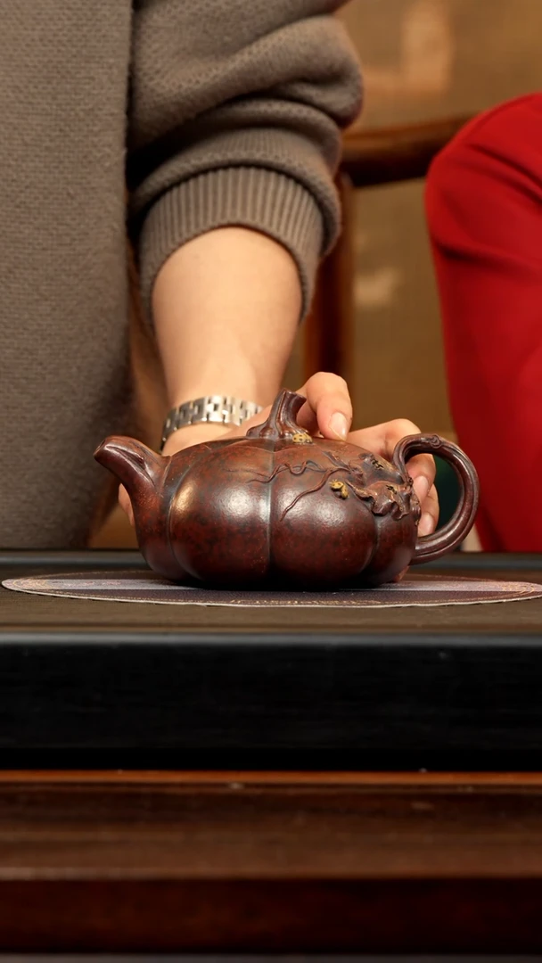 【闪购商品】紫砂茶壶CYL 紫御砂 南瓜 400cc