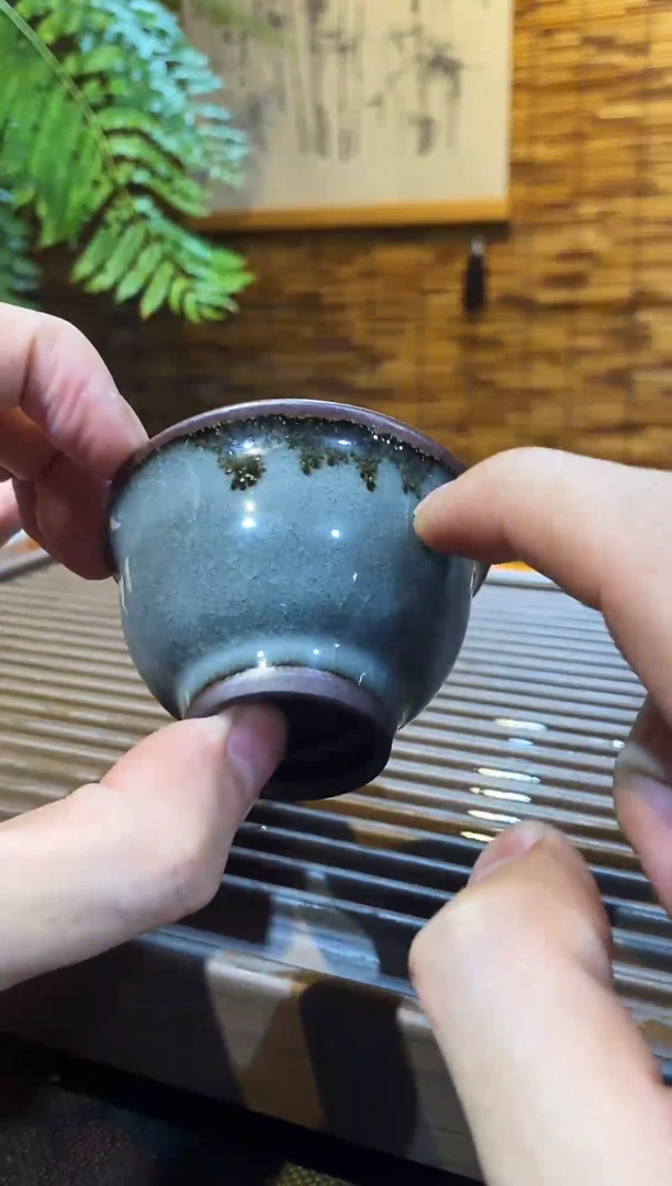 山隐青瓷龙窑柴烧主人杯