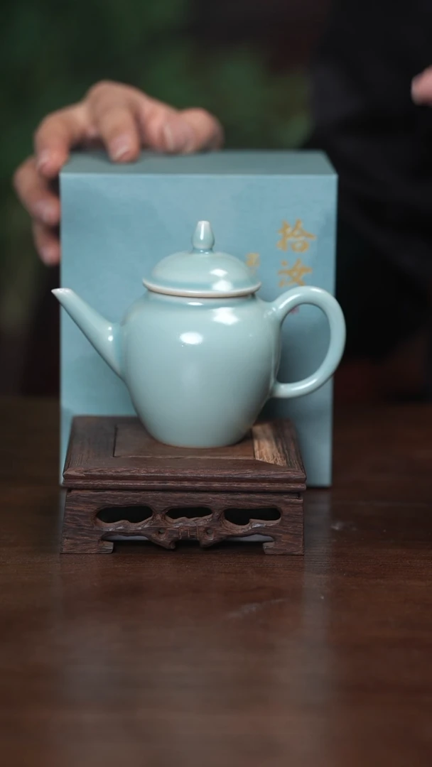 【闪购商品】清凉寺原产地仿古釉手工汝瓷冰凌壶