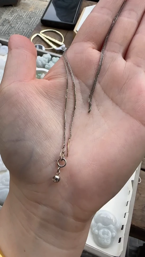 未镶嵌挂件翡翠一心链