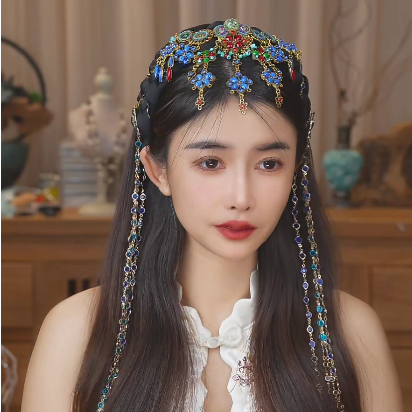 【楼兰】原创设计轻奢高定民族风发饰异域风情时尚百搭发箍