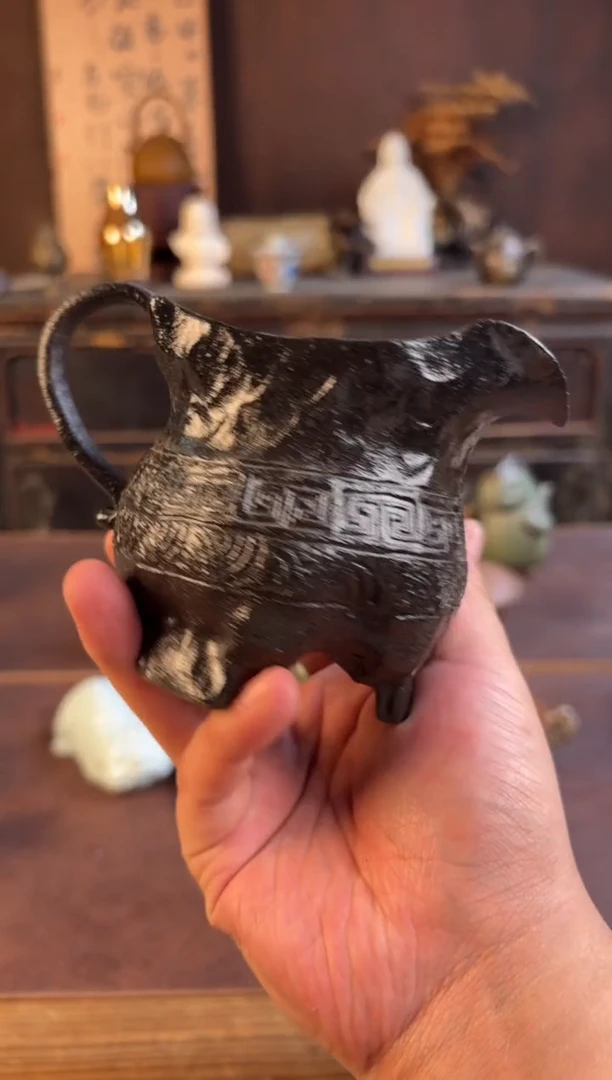 瓷片黑色大公道杯啊啊啊