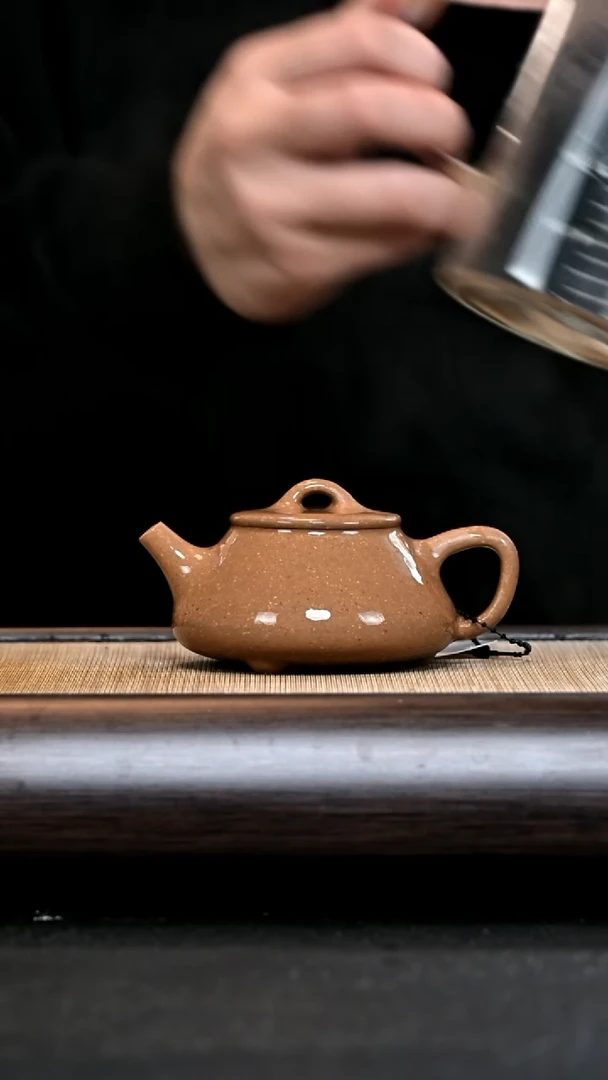 【闪购商品】紫砂茶壶XZW15631 平盖石瓢 桃花泥