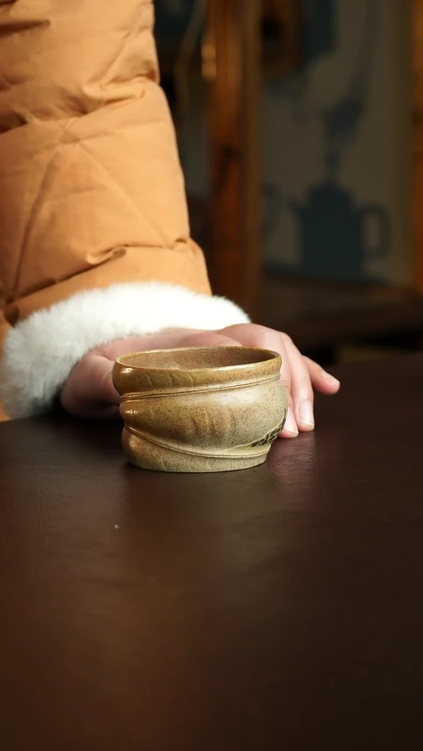 茶杯紫砂54号 佛肚竹杯 宜兴紫砂原矿作品