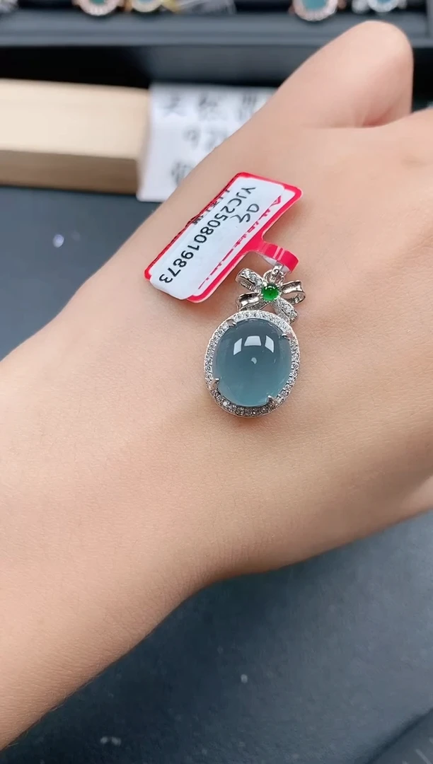 银S925镶嵌戒指翡翠11
