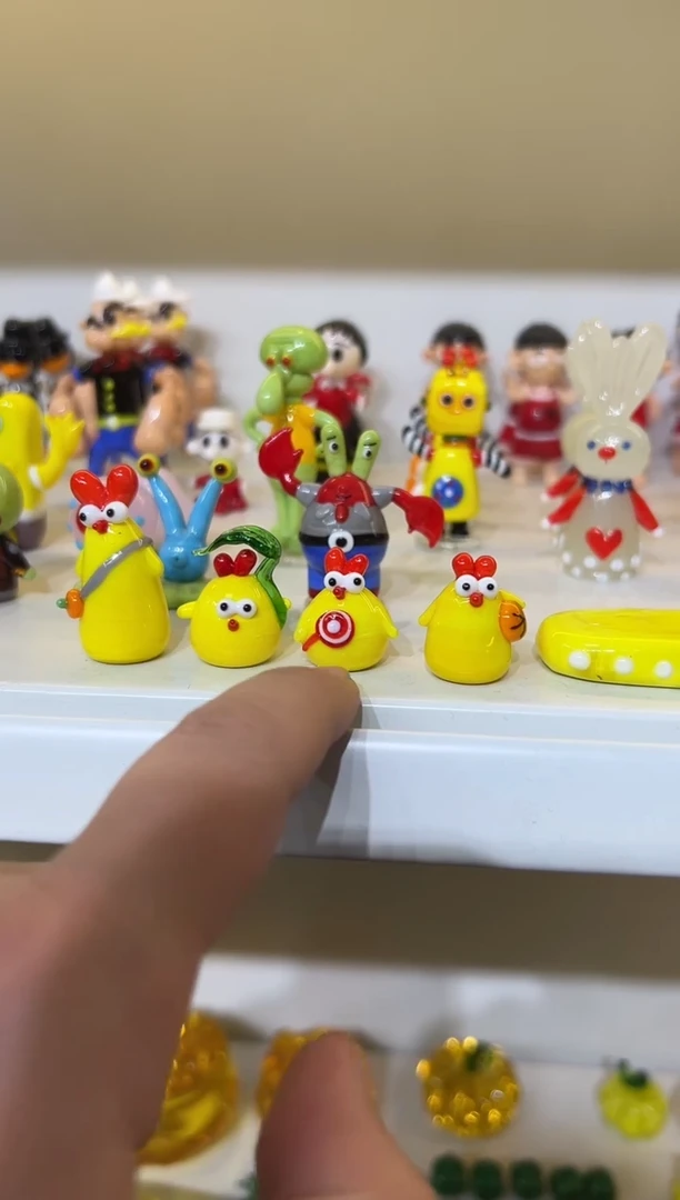 手工艺品琉璃?*?四个突眼鸡