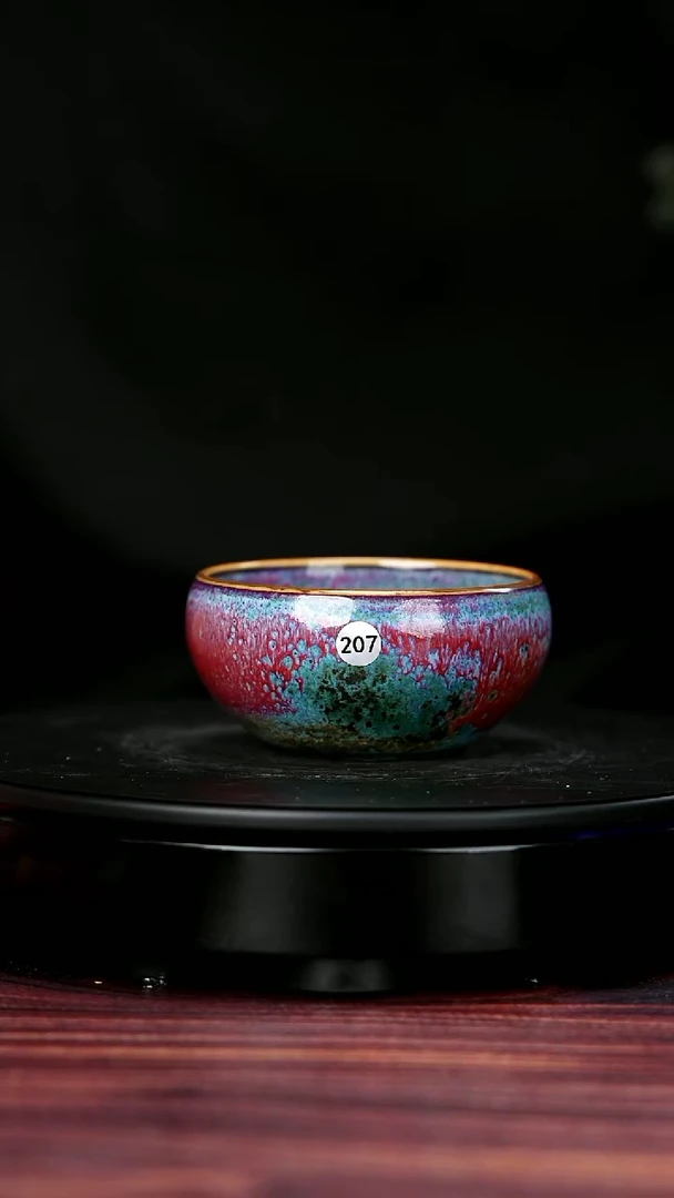 杯子207#郭义兴一级品原矿钧瓷碗杯