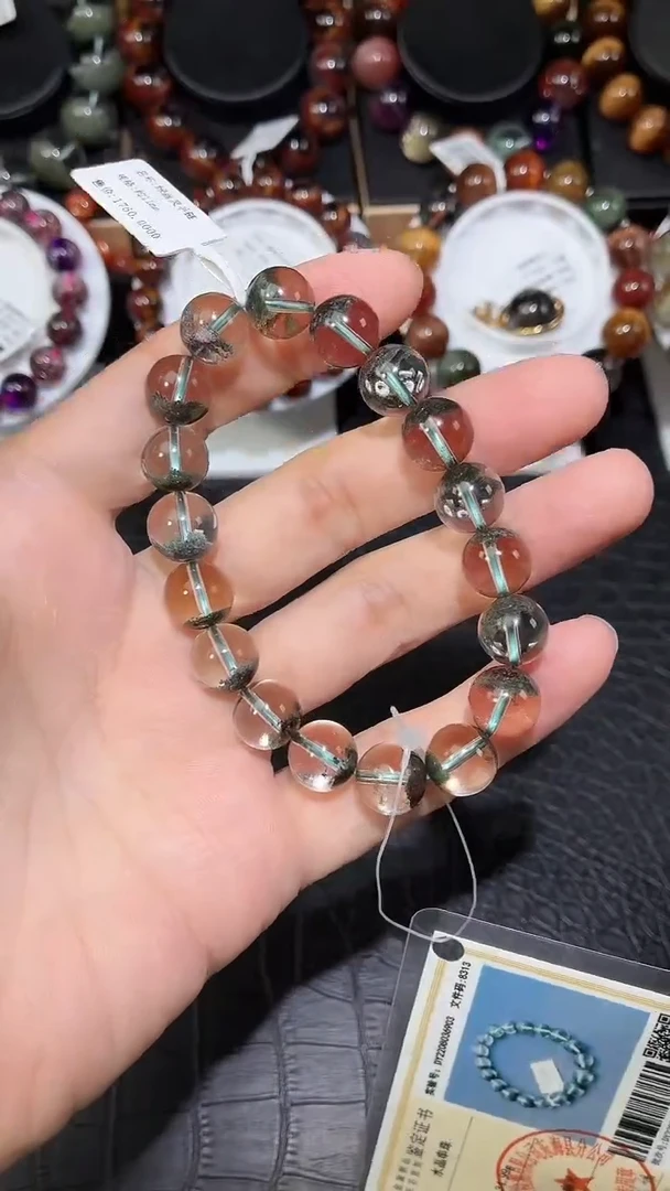 未镶嵌手链水晶绿幽灵单圈手链A11