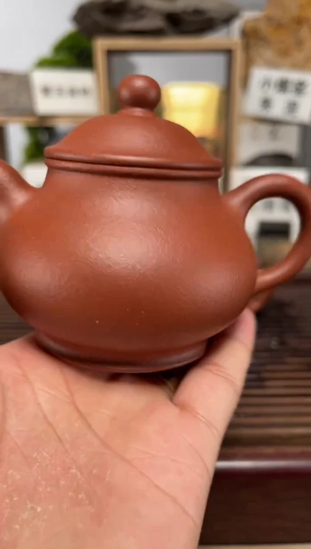 茶壶紫砂纯红降坡潘壶