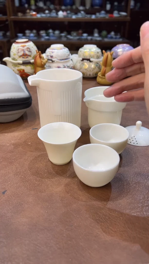 真的很便宜超好看会开片的旅行茶具