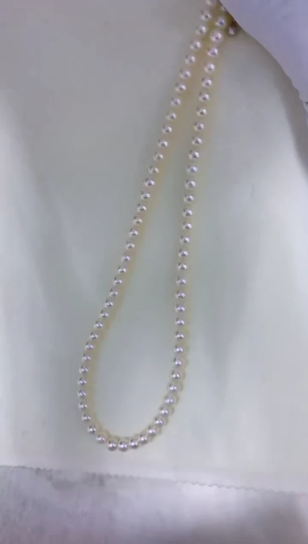 银S925镶嵌海水珍珠饰品5-6满珠链