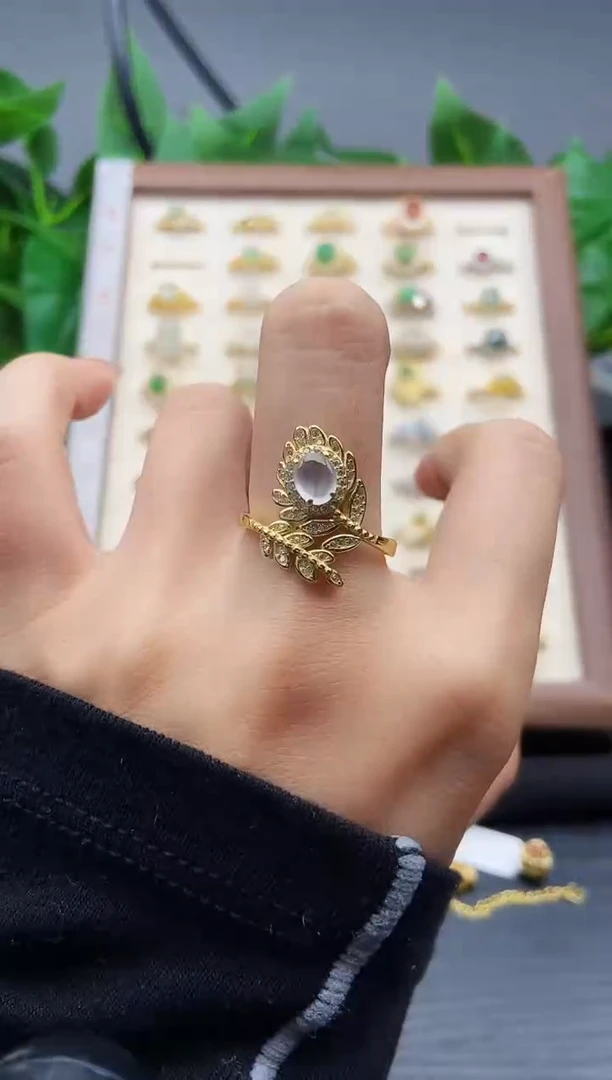 银S925镶嵌戒指翡翠12