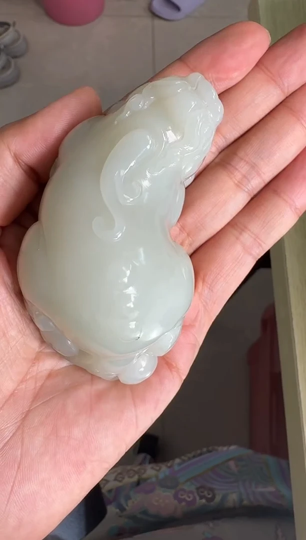 和田玉未镶嵌把件天然和田玉新疆且末貔貅吊坠