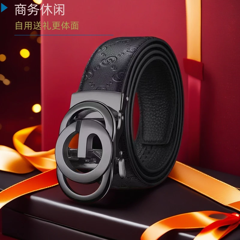 新款单G皮带男款时尚休闲百搭自动扣腰带高档商务裤腰带