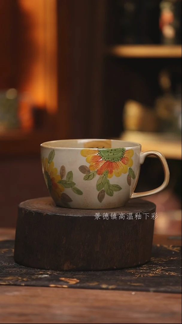 陶瓷景德镇高温釉下手绘陶瓷@L716@