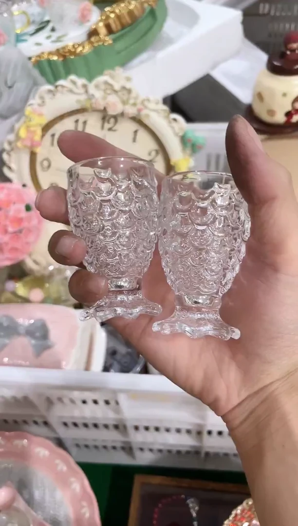瓷片2个鱼尾白酒杯福利款，拼手速