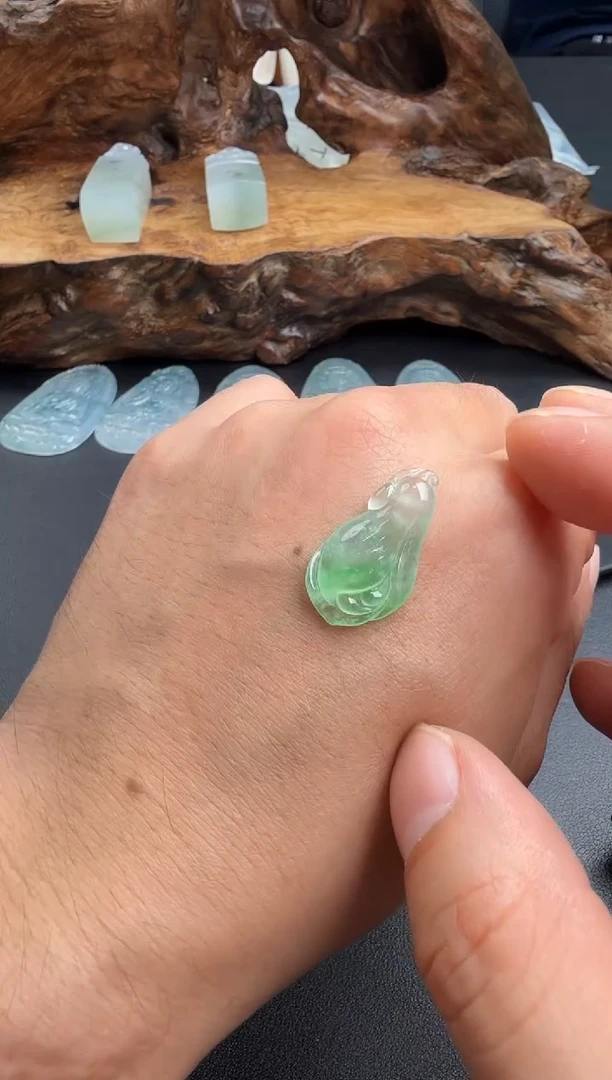 吊坠(不含链)未镶嵌翡翠翡翠饰品-33