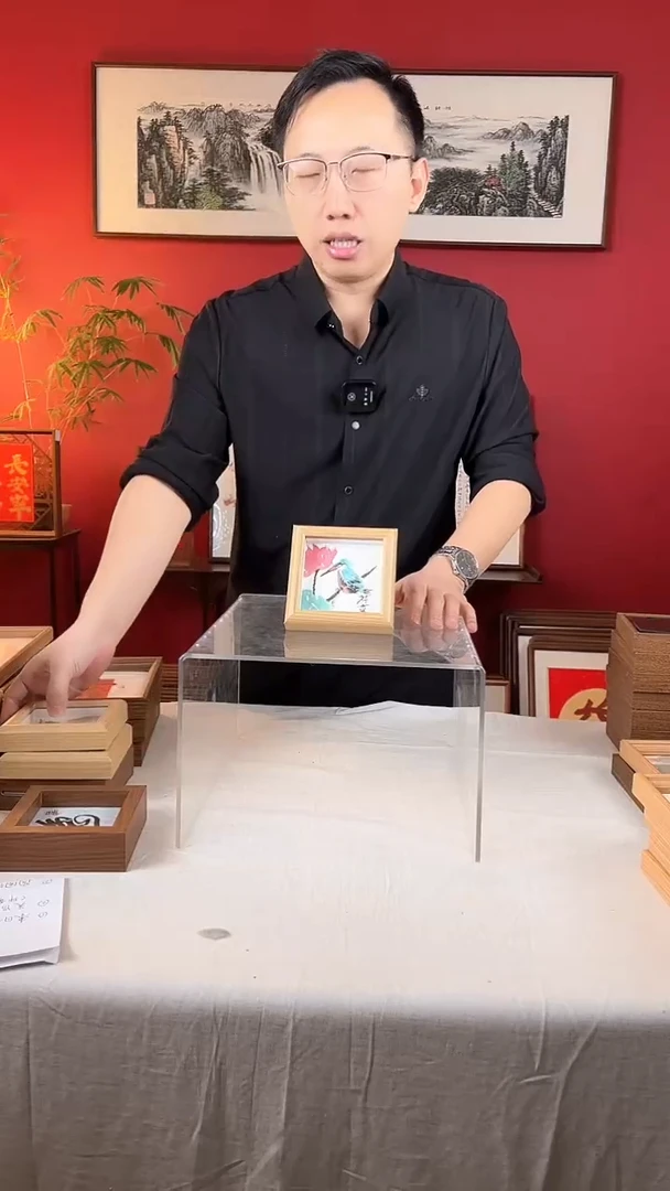 【闪购商品】国画荷花翠鸟摆台