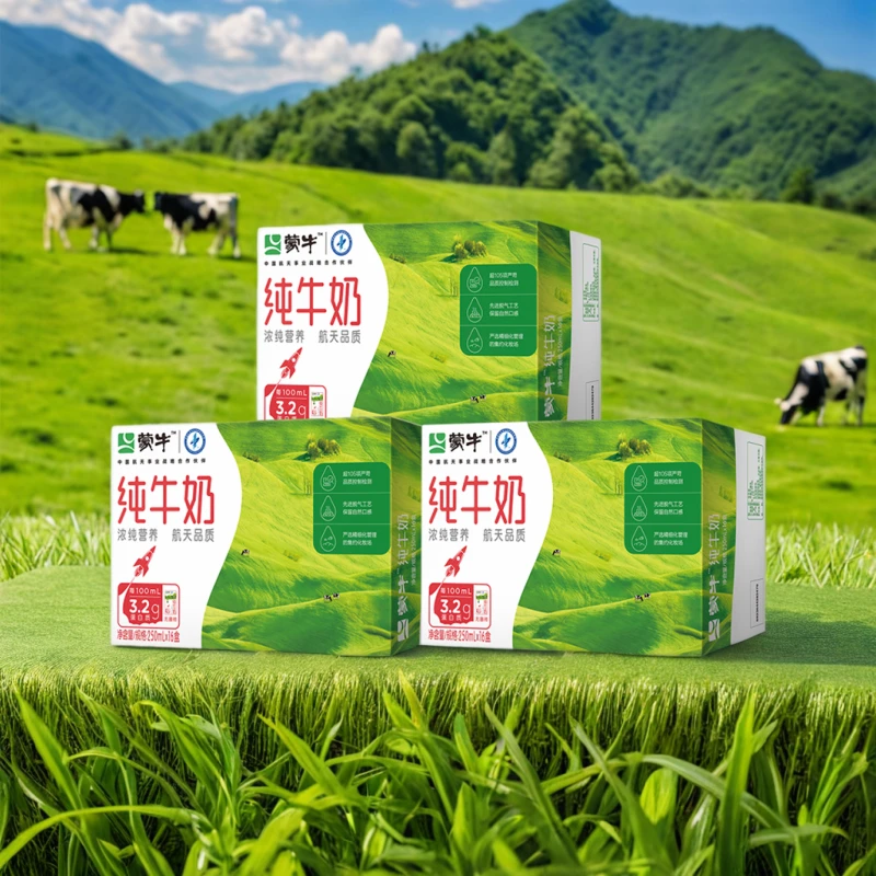 蒙牛纯牛奶250ml*16盒*3箱
