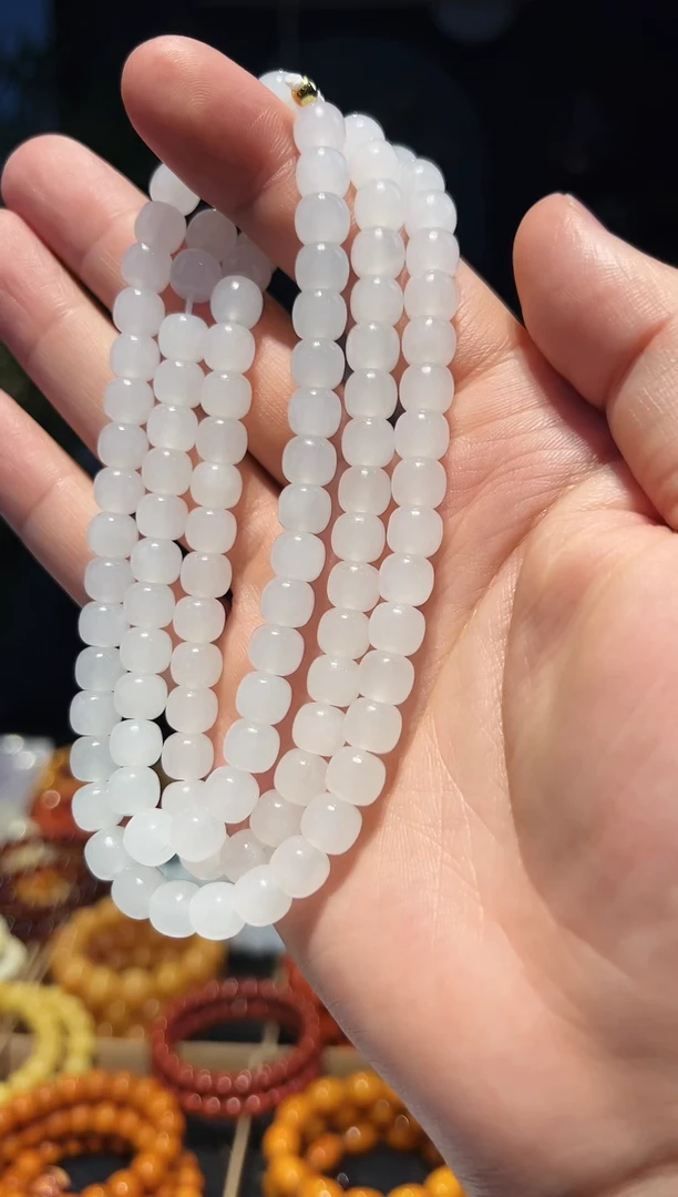 手串未镶嵌和田玉8+108多圈