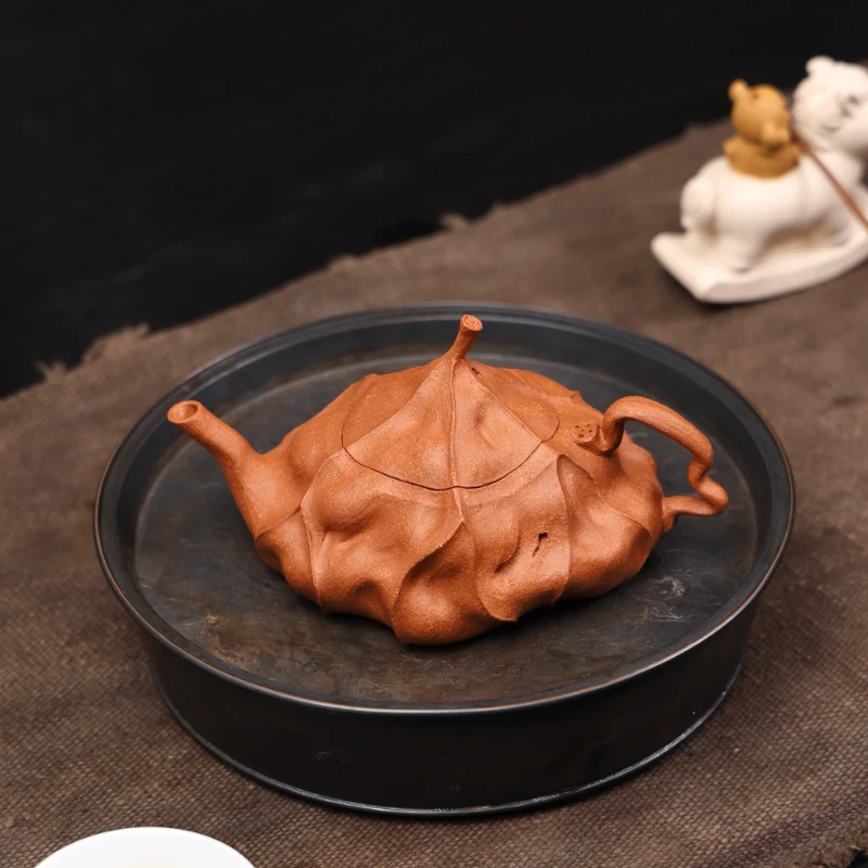 知餘造器 大寂影紫砂壶宜兴紫砂壶原矿段泥110CC内推孔茶具