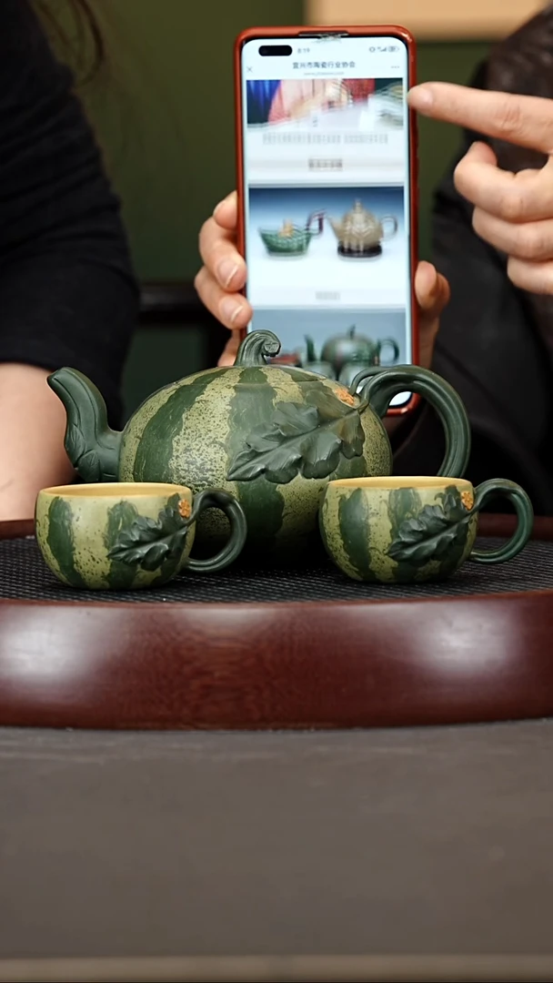 茶壶紫砂l***a茶壶紫砂37GJF平安果套组 老段泥400cc