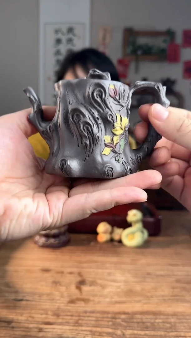 【闪购商品】紫砂茶壶玉兰桩   天青