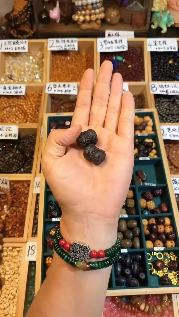 非洲檀香手串/手链并蒂莲发2