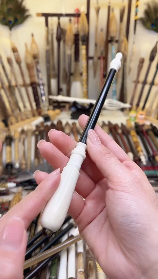 【清水试笔，拒绝蘸墨】墨舞笔庄毛笔1支树脂带帽