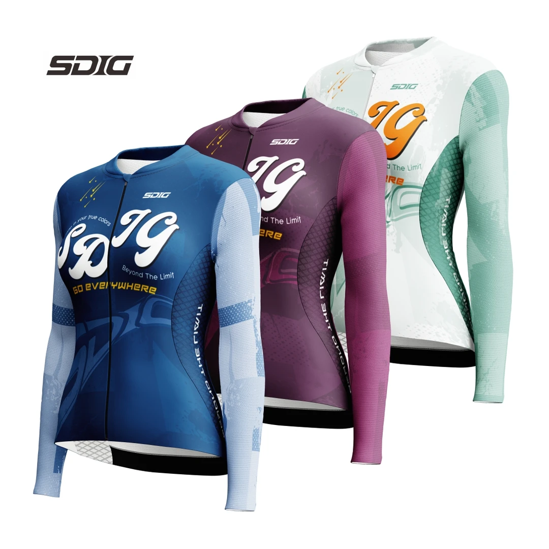 618新款促销长袖自行车男女骑行服公路车骑行服定制高弹速干修身