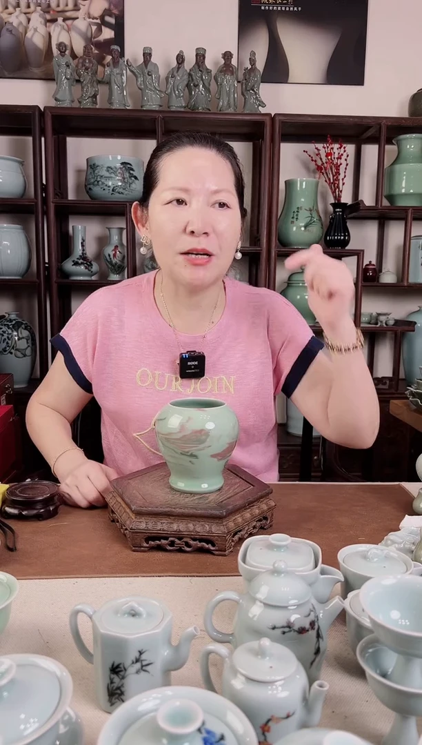 纯手工 绞胎 小缸