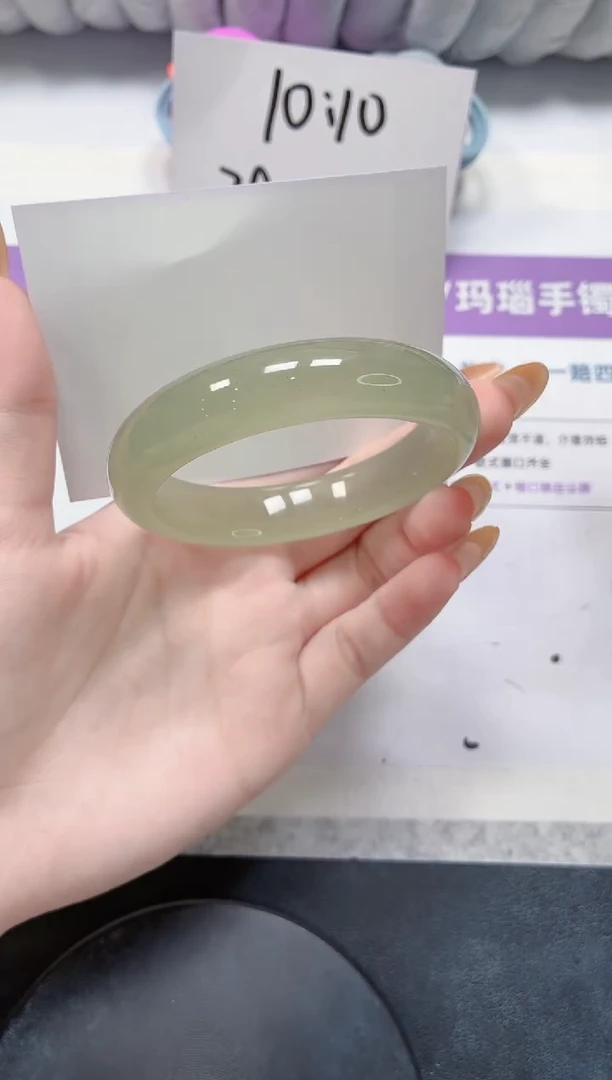 石英质玉手镯未镶嵌4-东陵55.5