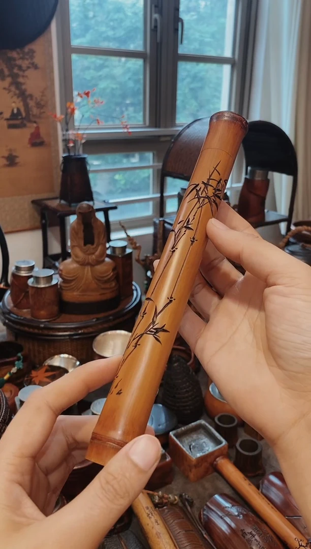 老***姆老玉竹精品雕刻香筒