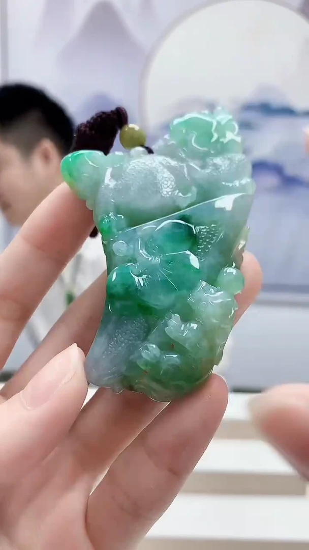 未镶嵌定制翡翠5028ry-毛货挂件93