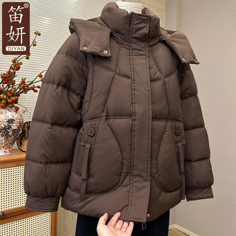 中老年女装妈妈冬装2025新款50多岁时尚宽松连帽加厚保暖棉服外套