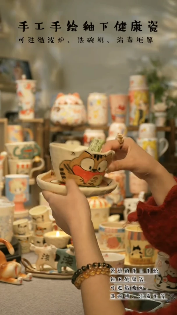 【闪购商品】杯陶瓷景德镇高温釉下彩&A861