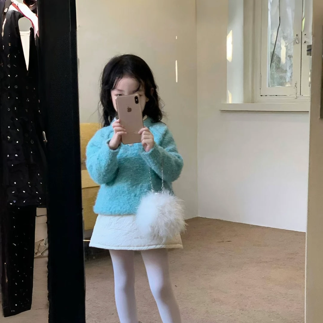 灰色碎花套装专属链接加绒加厚羊驼绒