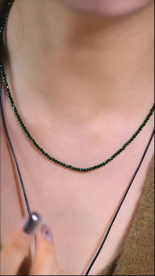 未镶嵌透辉石1三圈手链锁骨链