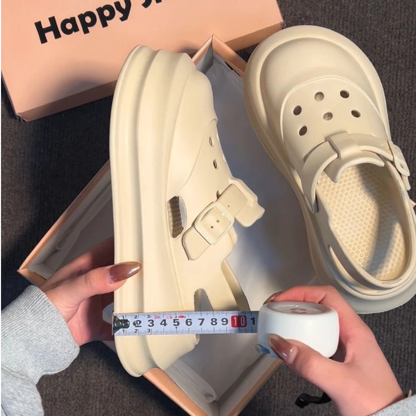 女款夏季外穿洞洞鞋2025新款情侣博肯鞋防滑沙滩踩屎感包头拖鞋男