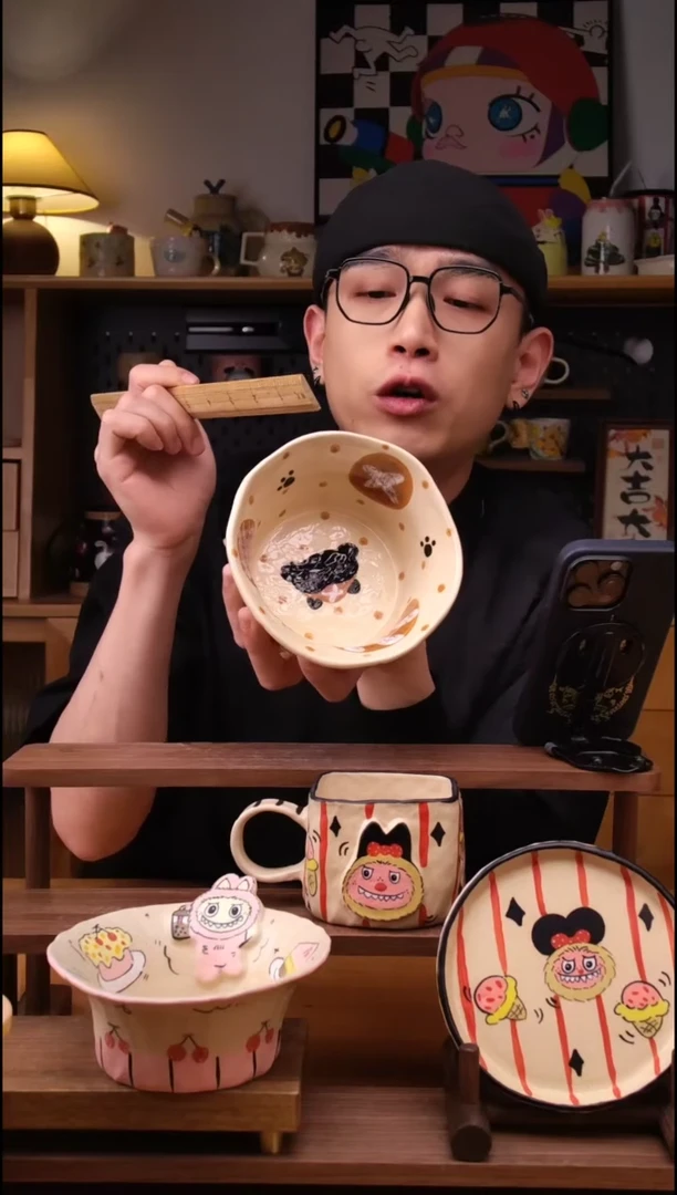 杯子景德镇可爱设计师款陶瓷