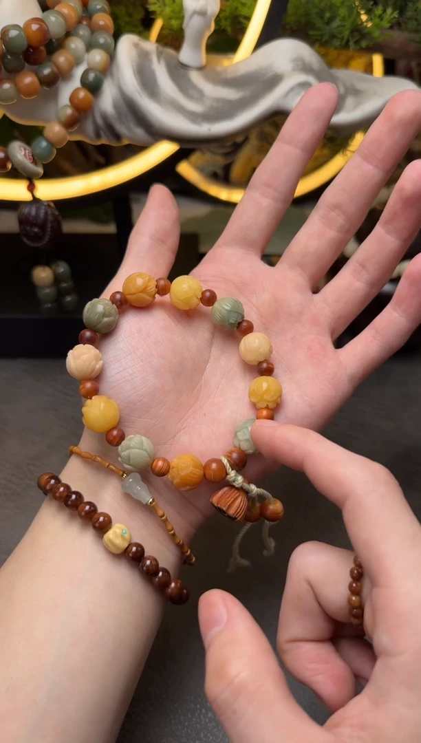 菩提手串/手链菩提莲花雕刻手修