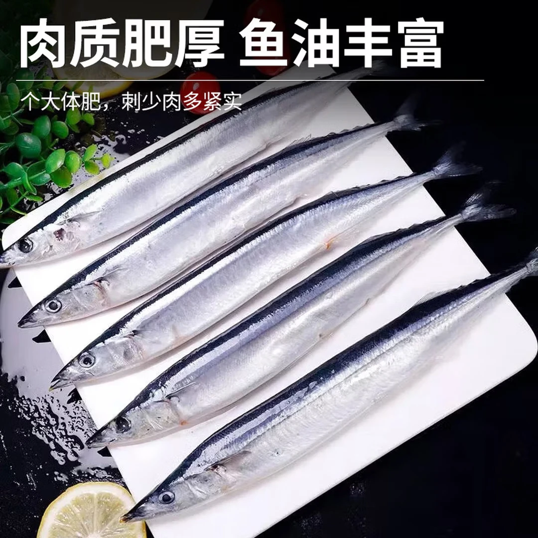 【大连当天到】船冻深海秋刀鱼到手4斤