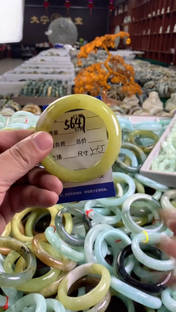 蛇纹石玉未镶嵌手镯5647