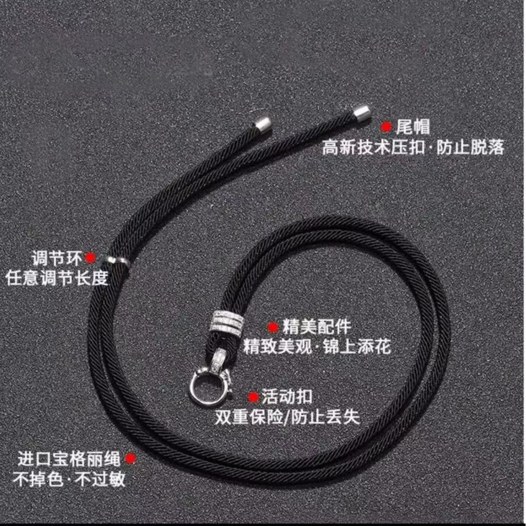 吊坠925银布 高档吊坠挂绳手工纯银精致精美压扣不掉色