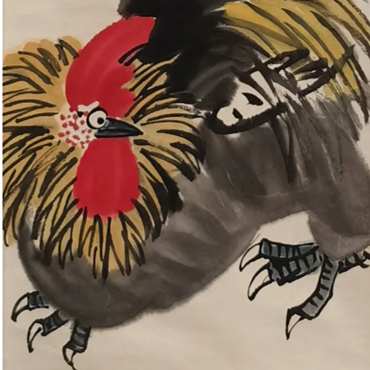 【辽拍】V250709-2-559《大吉图》（4.2平尺）纸本镜片 lj1219