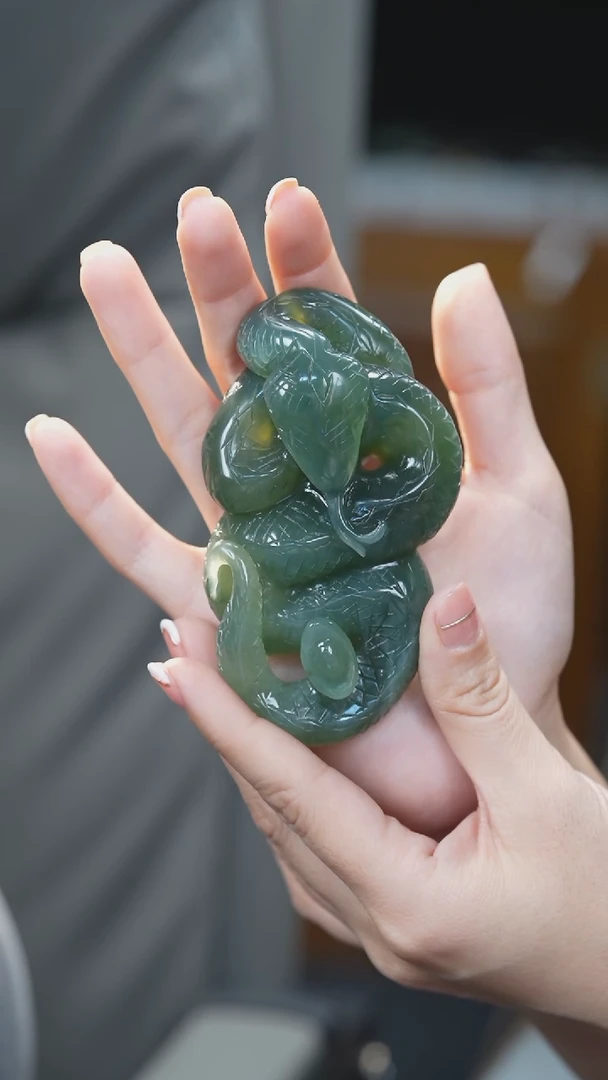 【闪购商品】岫玉手把未镶嵌蛇