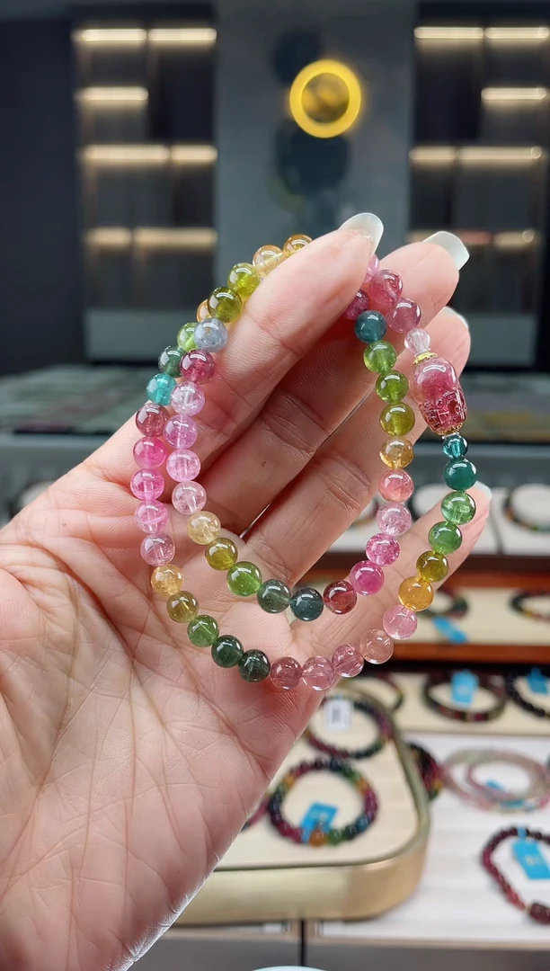 【闪购商品】碧玺双圈手串未镶嵌（多样性发一条）Q